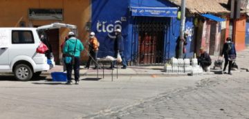 Así están las calles en la ciudad de Potosí este lunes.