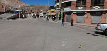 Así están las calles en la ciudad de Potosí este lunes.