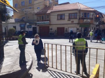 Así están las calles en la ciudad de Potosí este lunes.