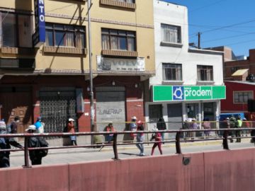 Así están las calles en la ciudad de Potosí este lunes.