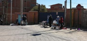 Así están las calles en la ciudad de Potosí este lunes.