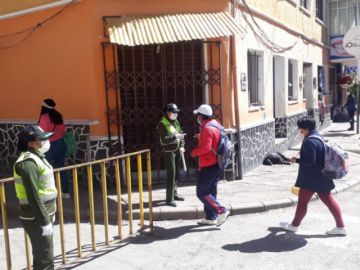 Así están las calles en la ciudad de Potosí este lunes.