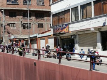 Así están las calles en la ciudad de Potosí este lunes.