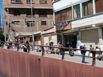 Así están las calles en la ciudad de Potosí este lunes.