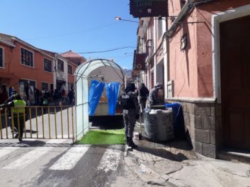 Así están las calles en la ciudad de Potosí este lunes.