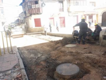 Los trabajos se realizan en esta calle del centro citadino.