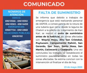 Informaron respecto de los trabajos en esa zona.