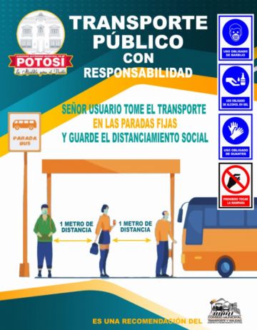 Trabajan en la difusión de estos mensajes para el uso del transporte público. FOTO GAMP
