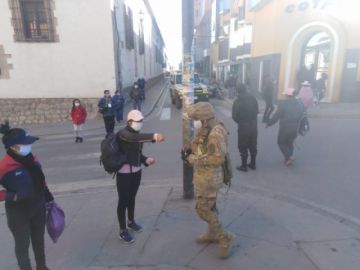 El control se desarrolla en las calles en un operativo conjunto.