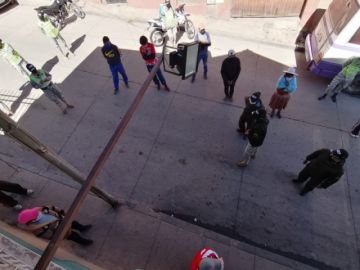 Los infractores fueron sorprendidos en la zona de San Cristóbal de Potosí. FOTO: GACIP