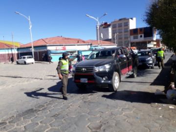 Realizan el control en una de las avenidas principales de la ciudad.