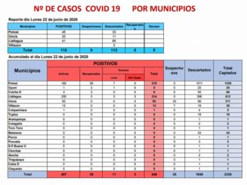 Reporte del Sedes Potosí