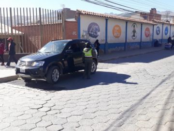 Realizan el control en una de las avenidas principales de la ciudad.