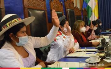 En la sesión, la senadora Cussi prestó el juramento de rigor.