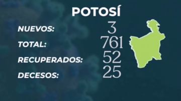 Potosí en el reporte del Ministerio de Salud.