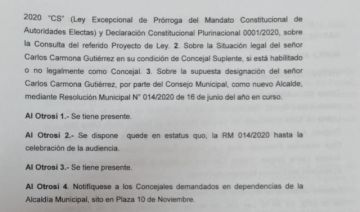 El memorial de amparo constitucional.