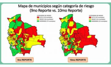 Vea el mapa de municipios de #Bolivia según la categoría de riesgo