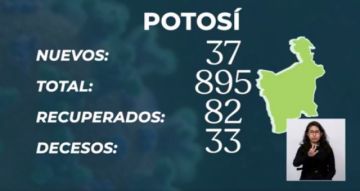 Potosí en el reporte del Ministerio de Salud.