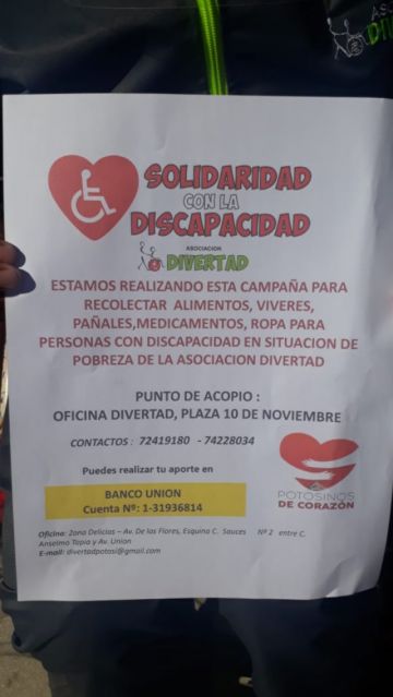 Esperan los aportes de los corazones solidarios.