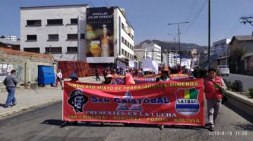 Los trabajadores se movilizaron en La Paz en 2019.
