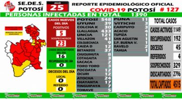 Reporte departamental del Sedes Potosí