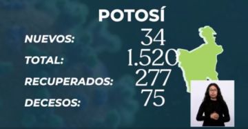 Potosí en el reporte del Ministerio de Salud.