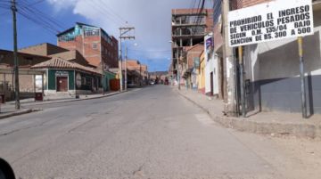 Las calles de Potosí, el primer día de encapsulamiento