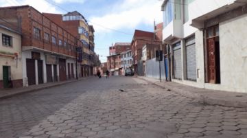 Las calles de Potosí, el primer día de encapsulamiento