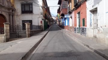 Las calles de Potosí, el primer día de encapsulamiento