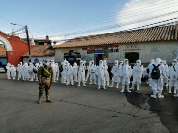 Se concentraron a la altura del segundo Arco de Cobija.