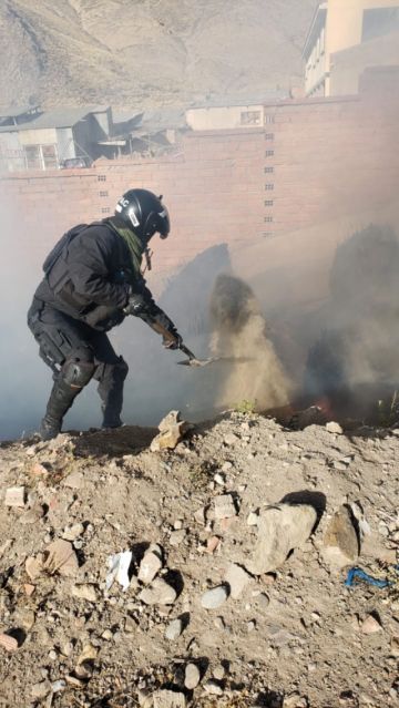 Los uniformados acudieron al lugar.