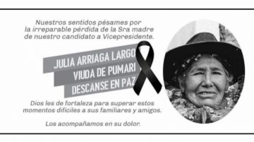 Aviso necrológico publicado por la agrupación Creemos