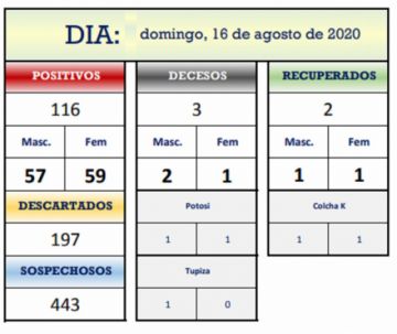 Reporte departamental del Sedes Potosí