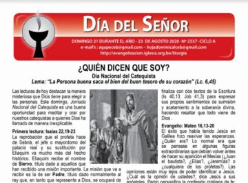 El padre Miguel Albino comparte la hoja dominical