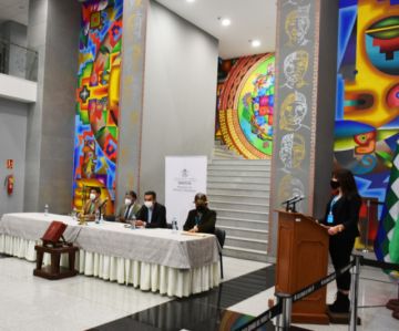 Tellería tomó juramento del cargo este lunes, en la Casa Grande, con la presencia de representantes del sector minero aurífero cooperativizado  FOTO: MMM