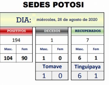 Reporte departamental del Sedes Potosí