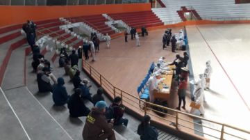 Seis coliseos en la ciudad fueron habilitados para esta tarea.
