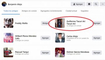 Tacuri es contacto de Alejo.