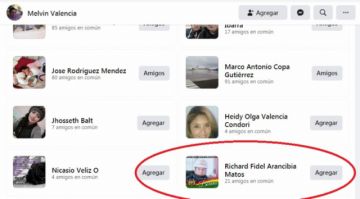 Arancibia está entre sus contactos.