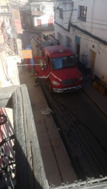 Bomberos acudió a sofocar el incendio