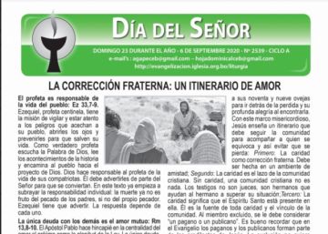 El padre Miguel Albino comparte la hoja dominical y su reflexión de domingo