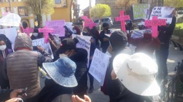 La protesta llegó hasta el centro de la ciudad de Potosí