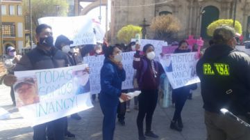 La protesta llegó hasta el centro de la ciudad de Potosí