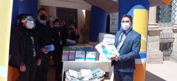 La donación está destinada al personal sanitario que trabaja en el Centro Covid que atiende a pacientes del Departamento. FOTO: LA PROMOTORA