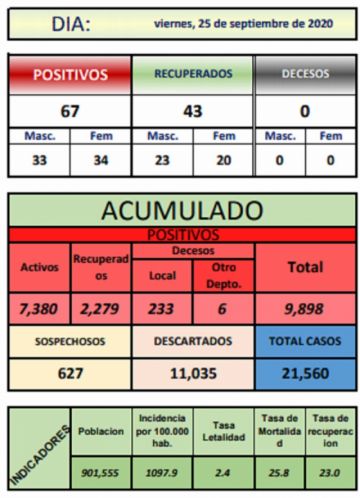 Reporte departamental del Sedes Potosí