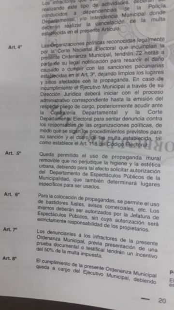 La Ordenanza  Municipal.