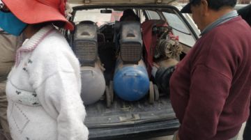 Concentración de vecinos en Yocalla