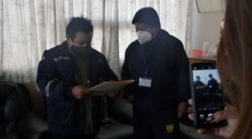 La entrega de la oficina.