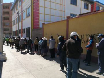 La mañana de la jornada de votación en Potosí.