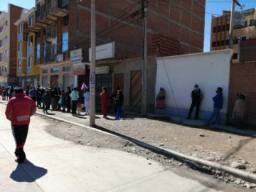 La mañana de la jornada de votación en Potosí.